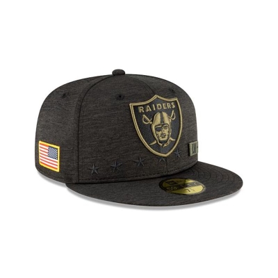 Las Vegas Raiders Gorra | New Era NFL Salute To Service 59fifty Fitted Cap Mexico - Negros